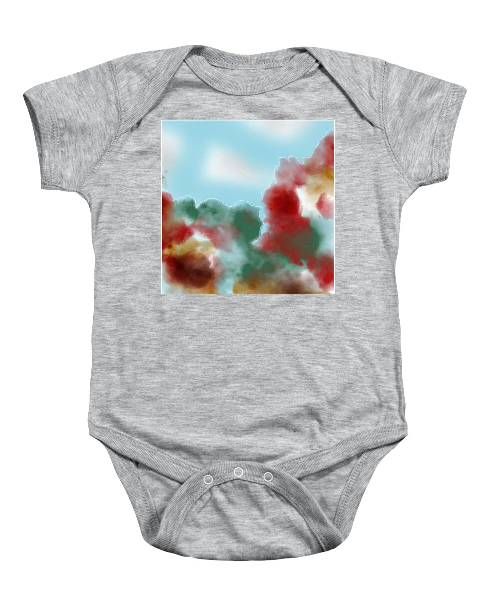 Fall Baby Onesie featuring the digital art Find your peace by Amber Lasche