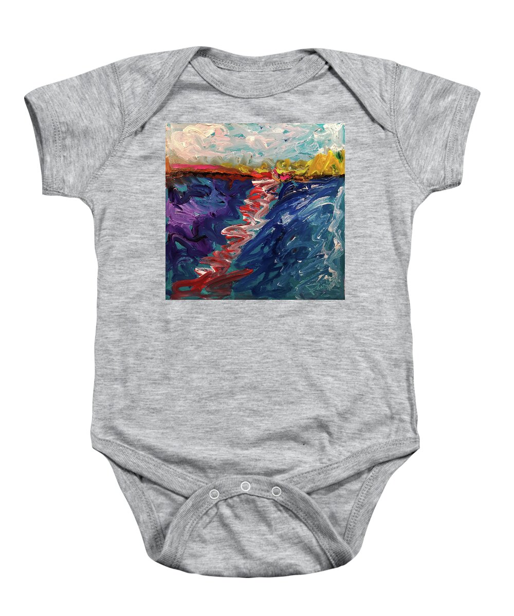 Fire Island Baby Onesie featuring the painting Fire Island by Banning Lary