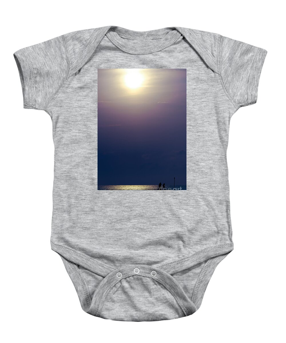 Sea Baby Onesie featuring the photograph First lights of the day by The P