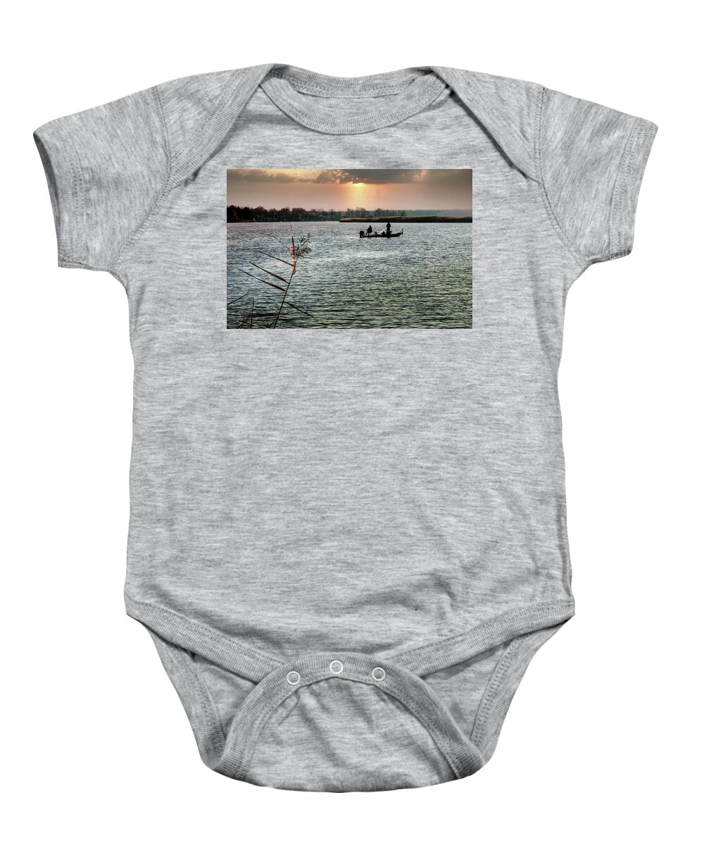 Photography Baby Onesie featuring the photograph Fishing For Two And Two For Fishing Latvia by Aleksandrs Drozdovs