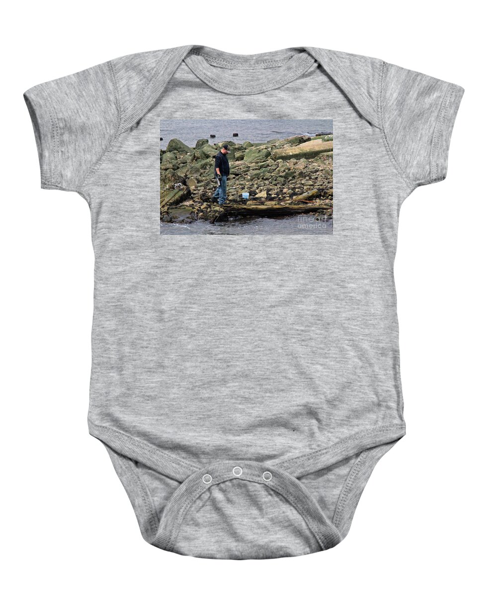 Fishing Baby Onesie featuring the photograph Fishing on the Hudson River by Doc Braham