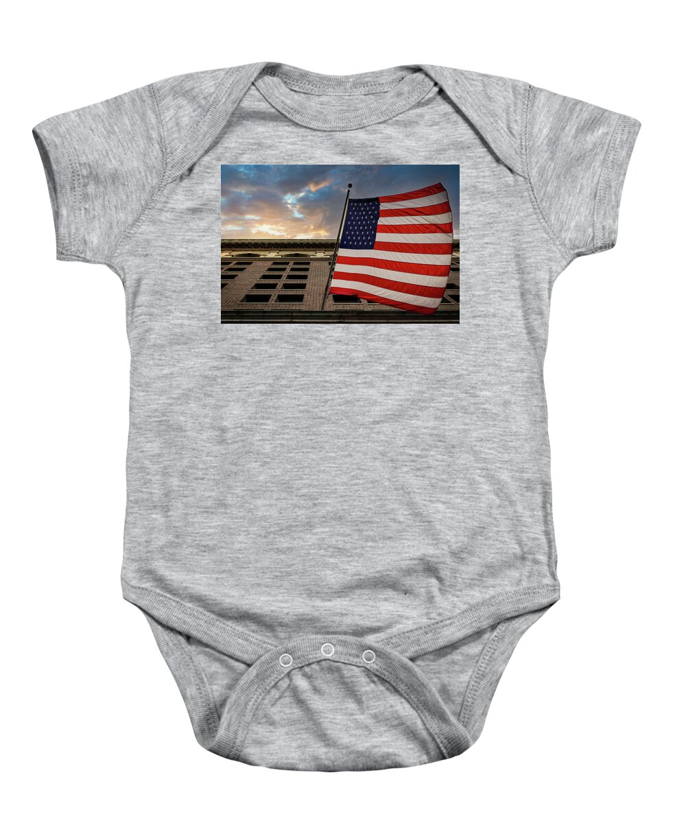 Air Force Baby Onesie featuring the photograph Flags 106 by Bill Chizek
