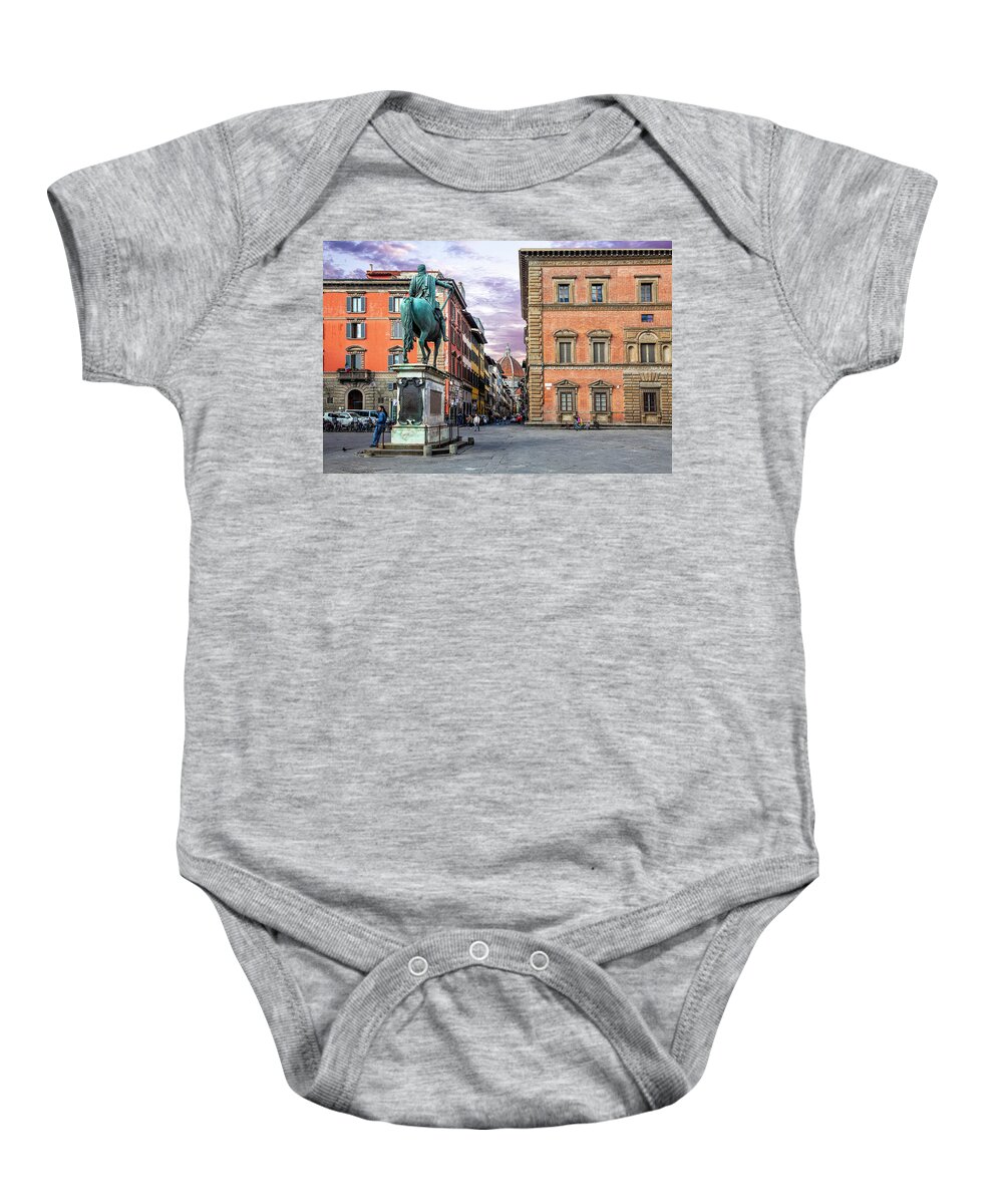 Italy Baby Onesie featuring the photograph Florence Italy Piazza by Al Hurley