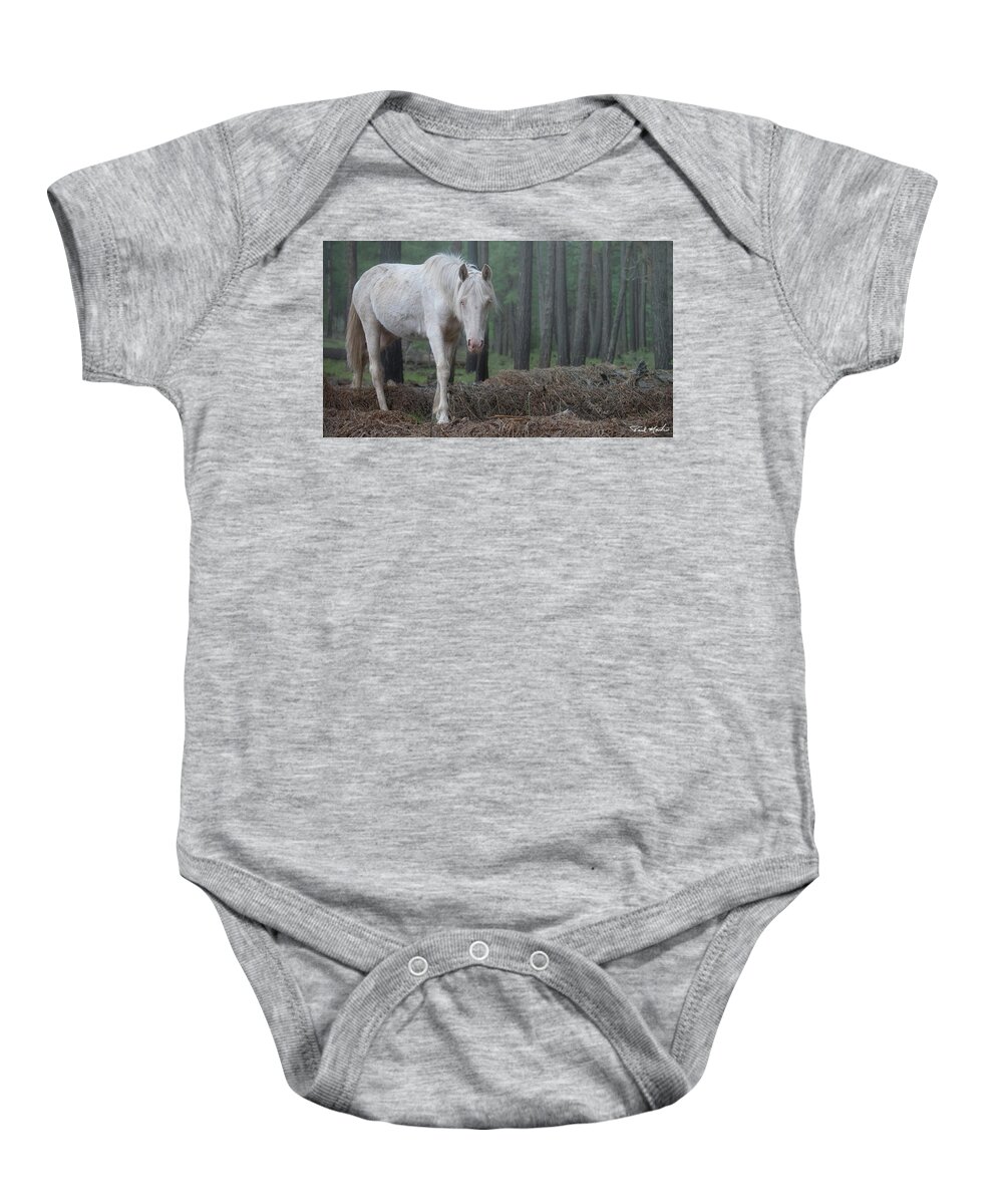 Stallion Baby Onesie featuring the photograph Foggy Forest. by Paul Martin