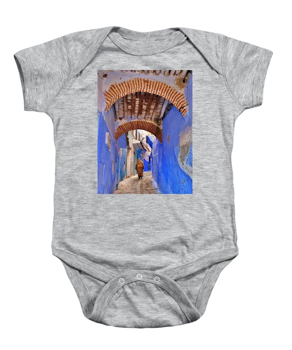 Tunnel Baby Onesie featuring the photograph Follow Him by Andrea Whitaker