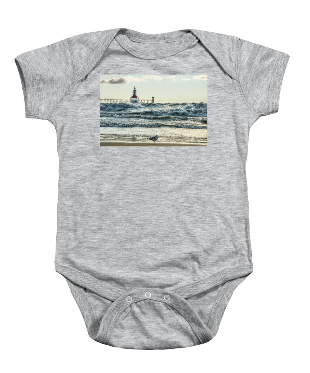 Lighthouses Baby Onesie featuring the photograph Force Behind Beauty by Jennifer White