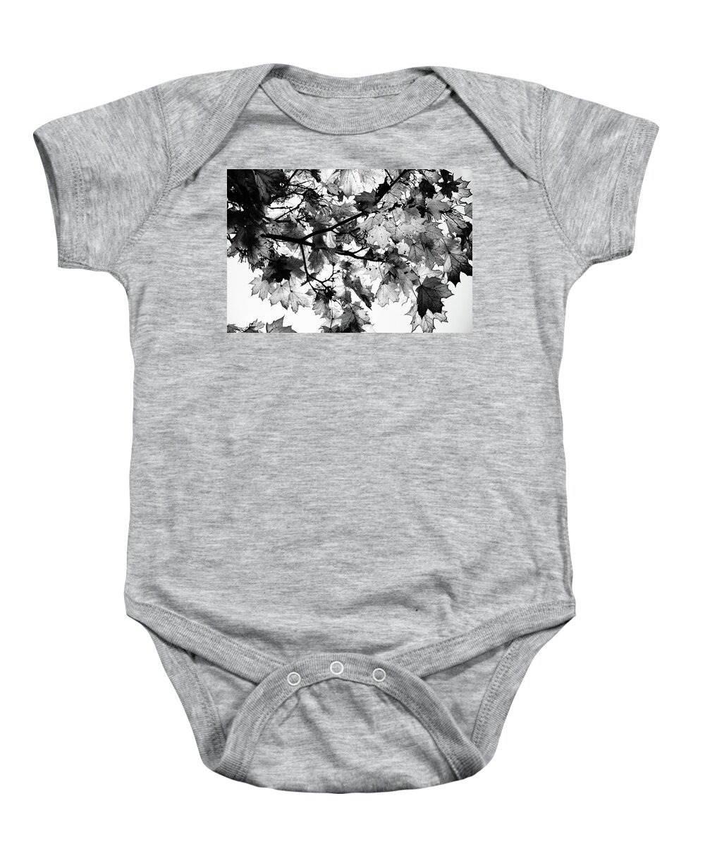 Black Baby Onesie featuring the photograph Forest abstraction by Robert Grac