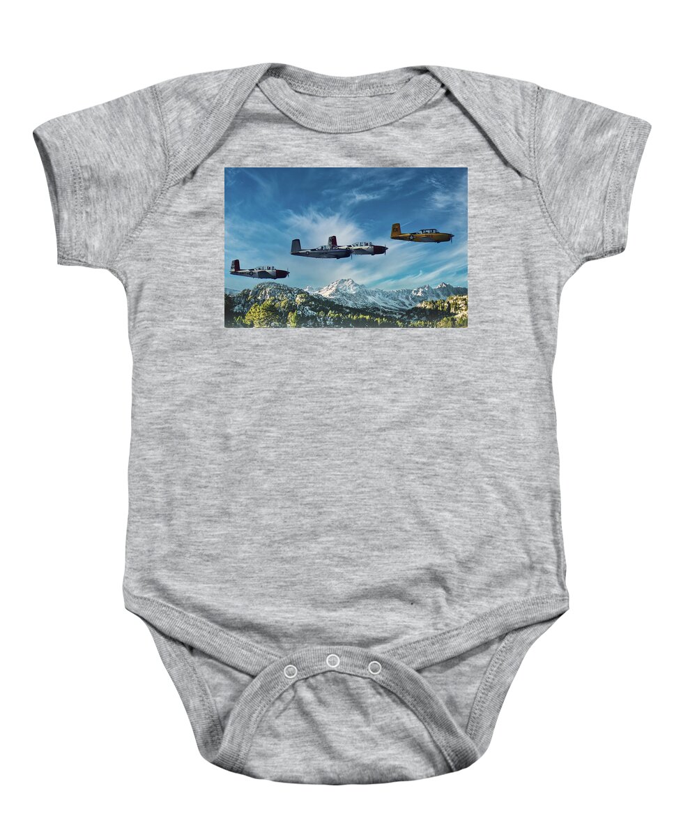 Plane Baby Onesie featuring the photograph Four Navy Two-Seaters by Russ Harris