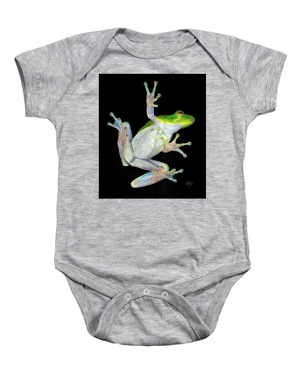Frogs Baby Onesie featuring the photograph Froggy Went a' Cortin' by Michael Frank