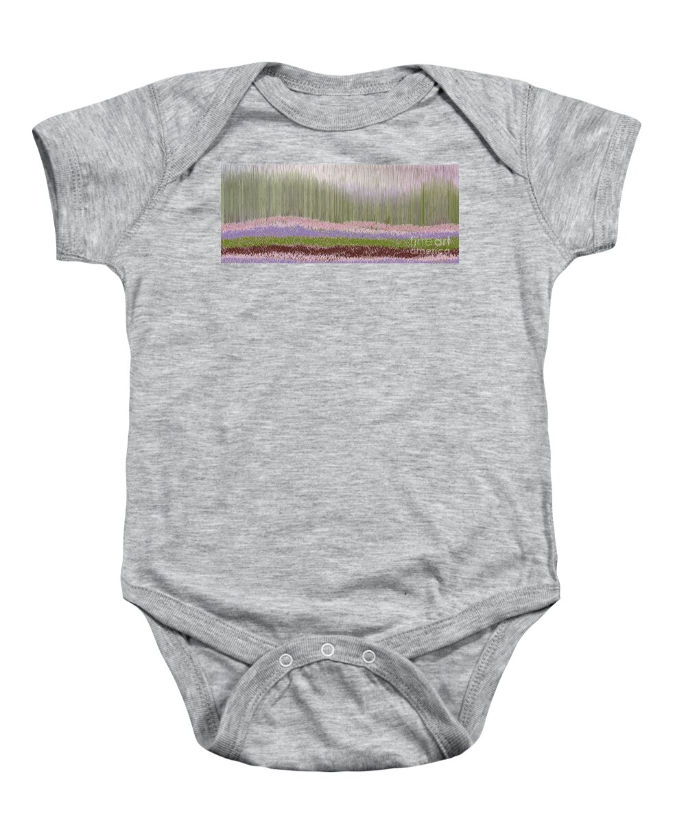 Abstract Baby Onesie featuring the digital art From The Fountain Grass by Bentley Davis
