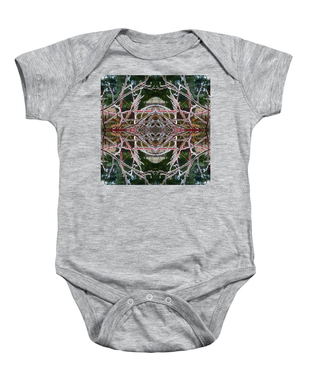 Pattern Baby Onesie featuring the photograph Frozen 4 by Amanda Rae