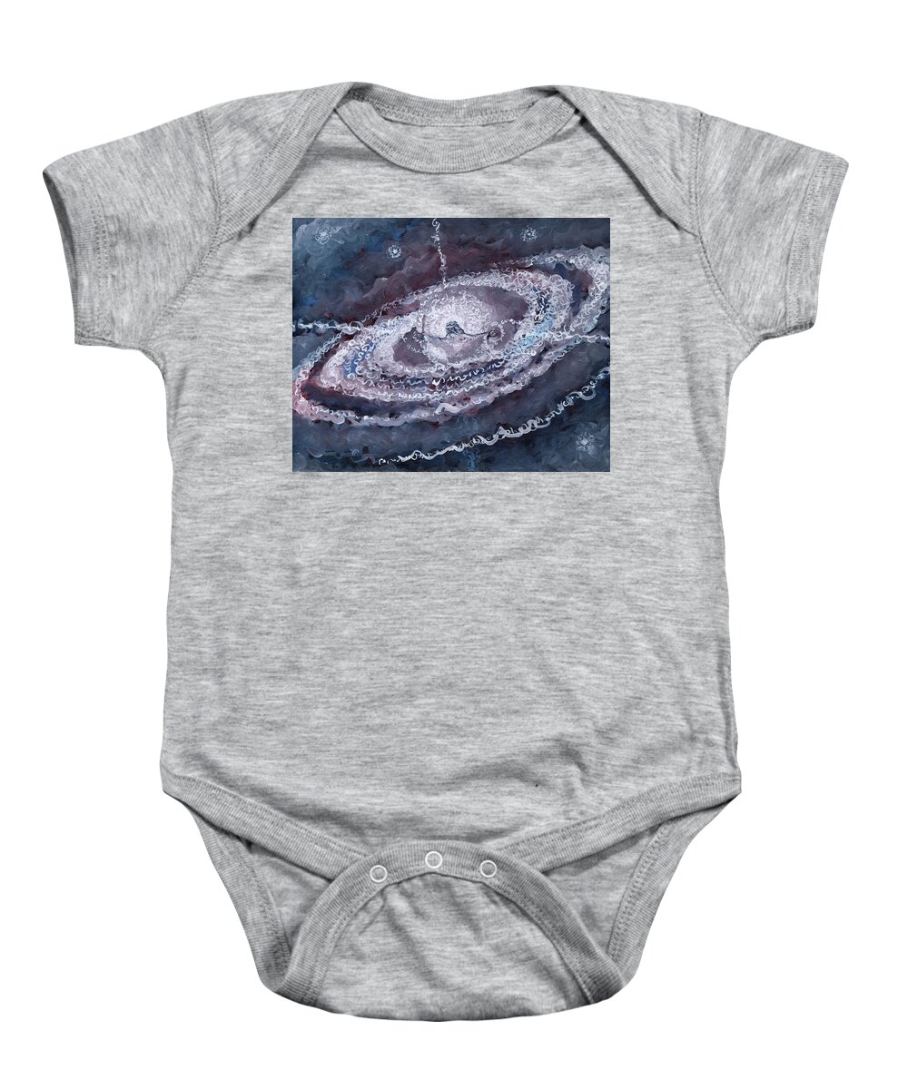 Galaxy Baby Onesie featuring the painting Galactic Logos by Gary Nicholson