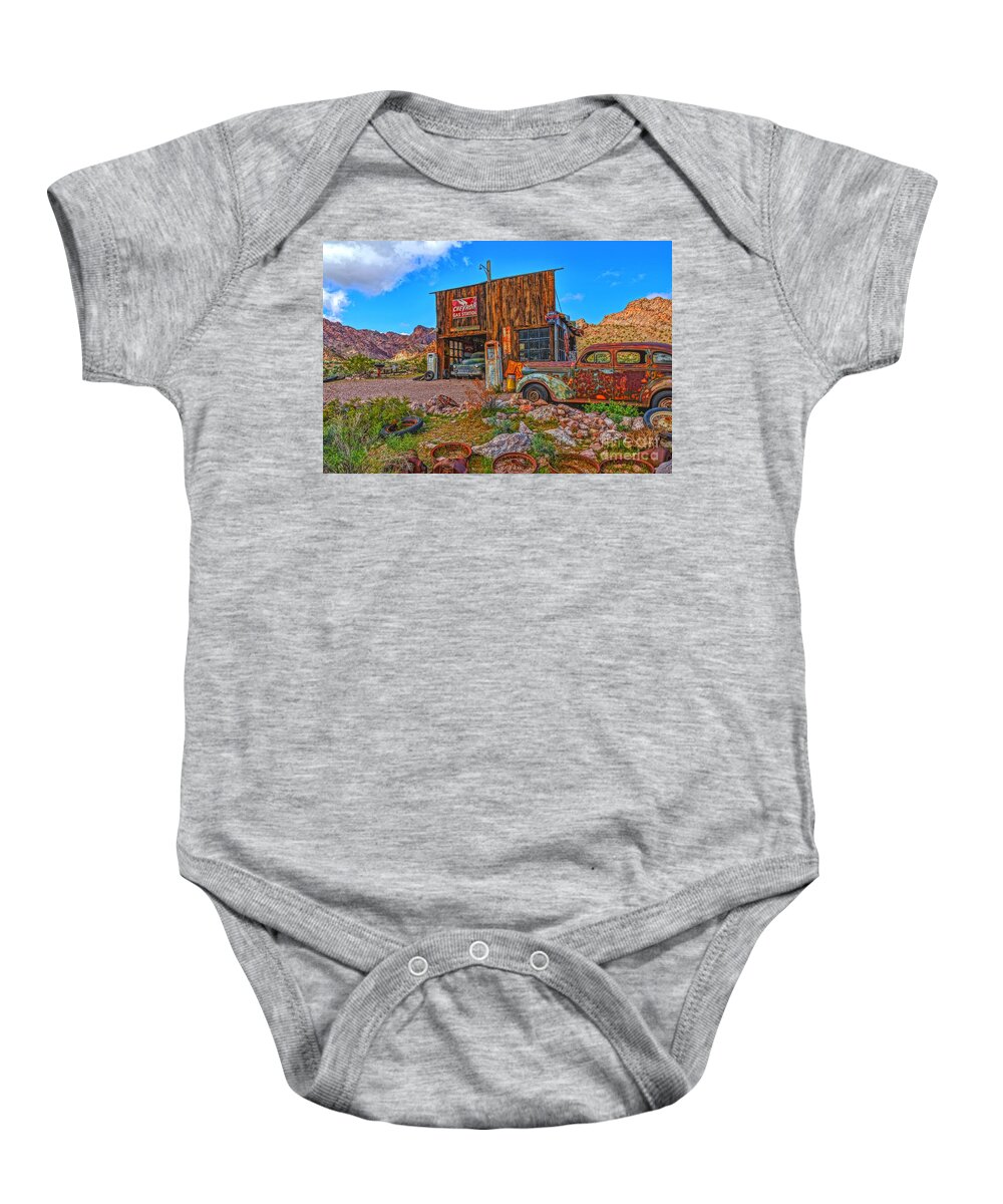  Baby Onesie featuring the photograph Garage Days by Rodney Lee Williams