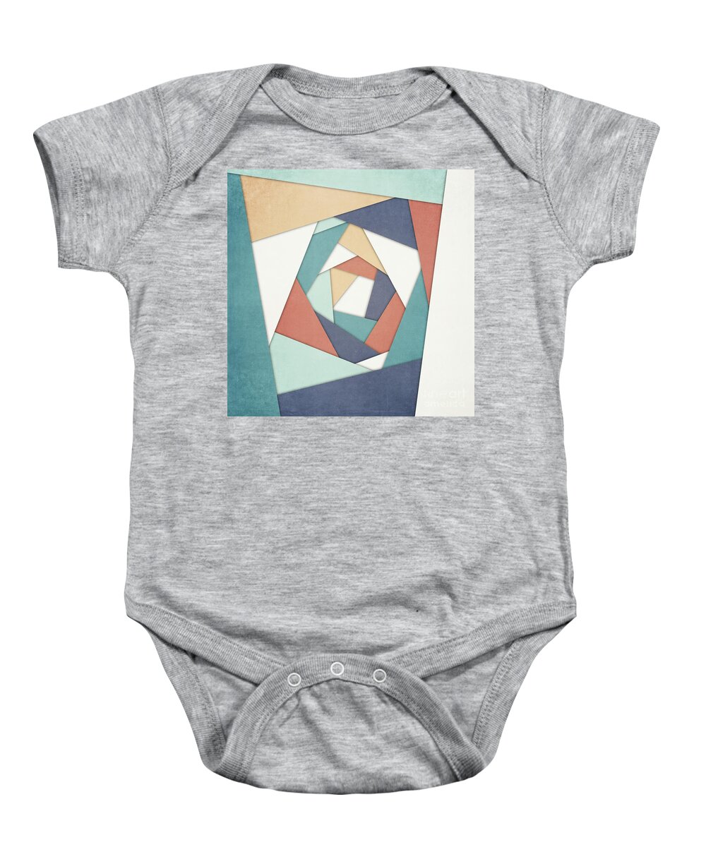 Depth Of Field Baby Onesie featuring the digital art Geometric Rotation by Phil Perkins