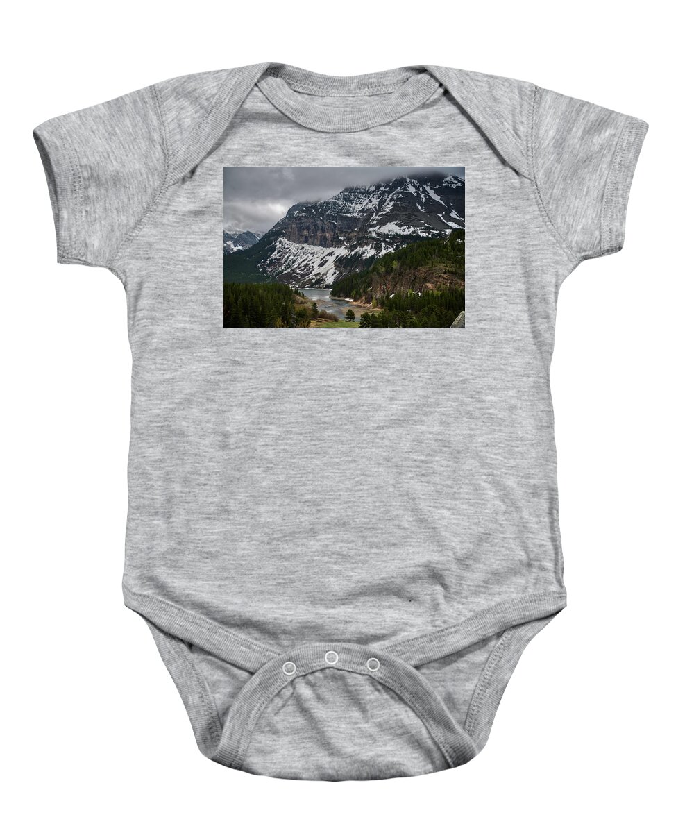 Montana Baby Onesie featuring the photograph Glacier Park by Paul Freidlund