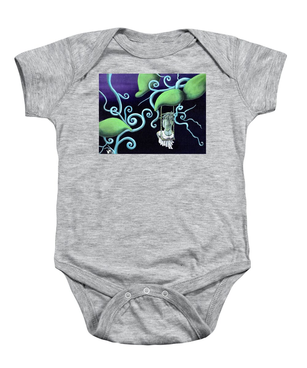 Feminine Baby Onesie featuring the painting Glissfull Goddess by Vicki Noble