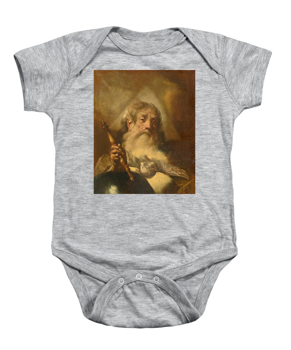 Giovanni Battista Piazzetta Baby Onesie featuring the painting God The Father by Giovanni Battista Piazzetta
