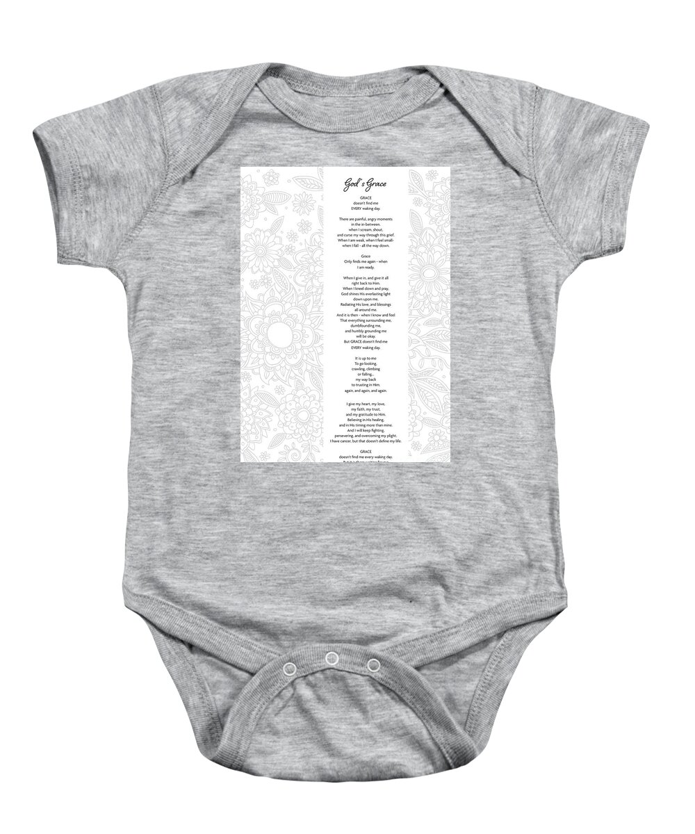 God's Grace Baby Onesie featuring the digital art God's Grace - Poetry by Tanielle Childers