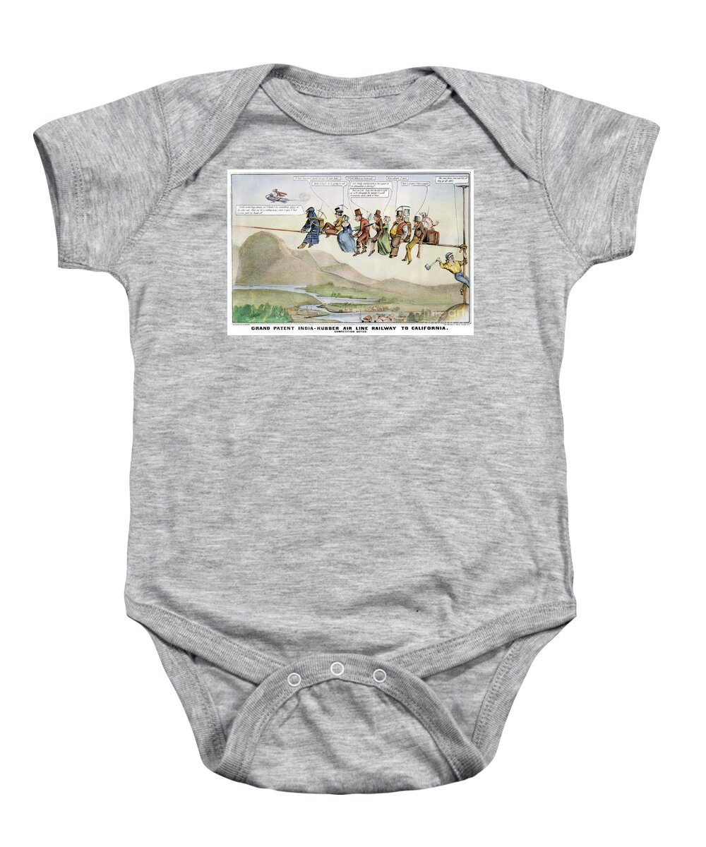 1849 Baby Onesie featuring the photograph Gold Rush Cartoon, 1849 by Granger