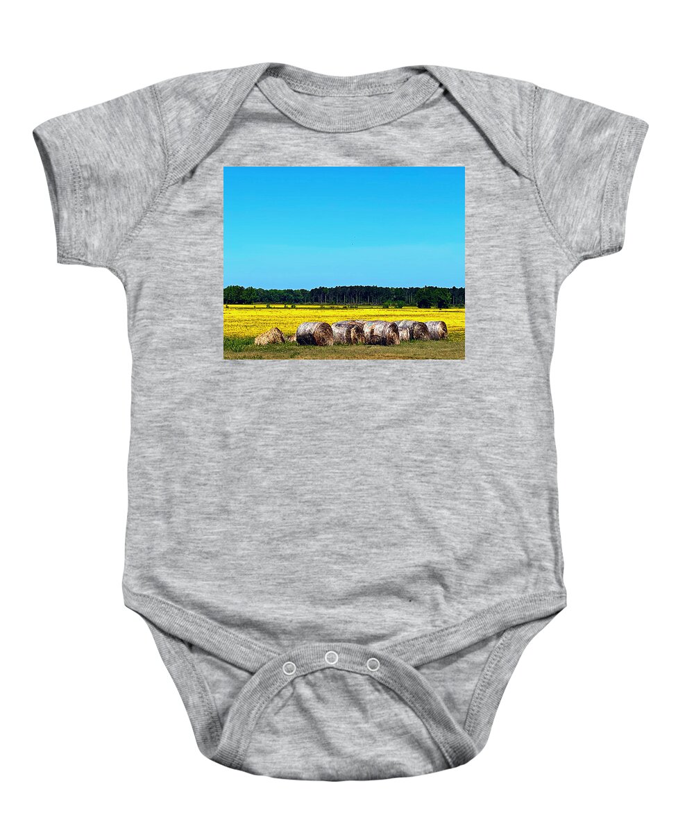 Wildflower Baby Onesie featuring the photograph Golden Fields by Lee Darnell