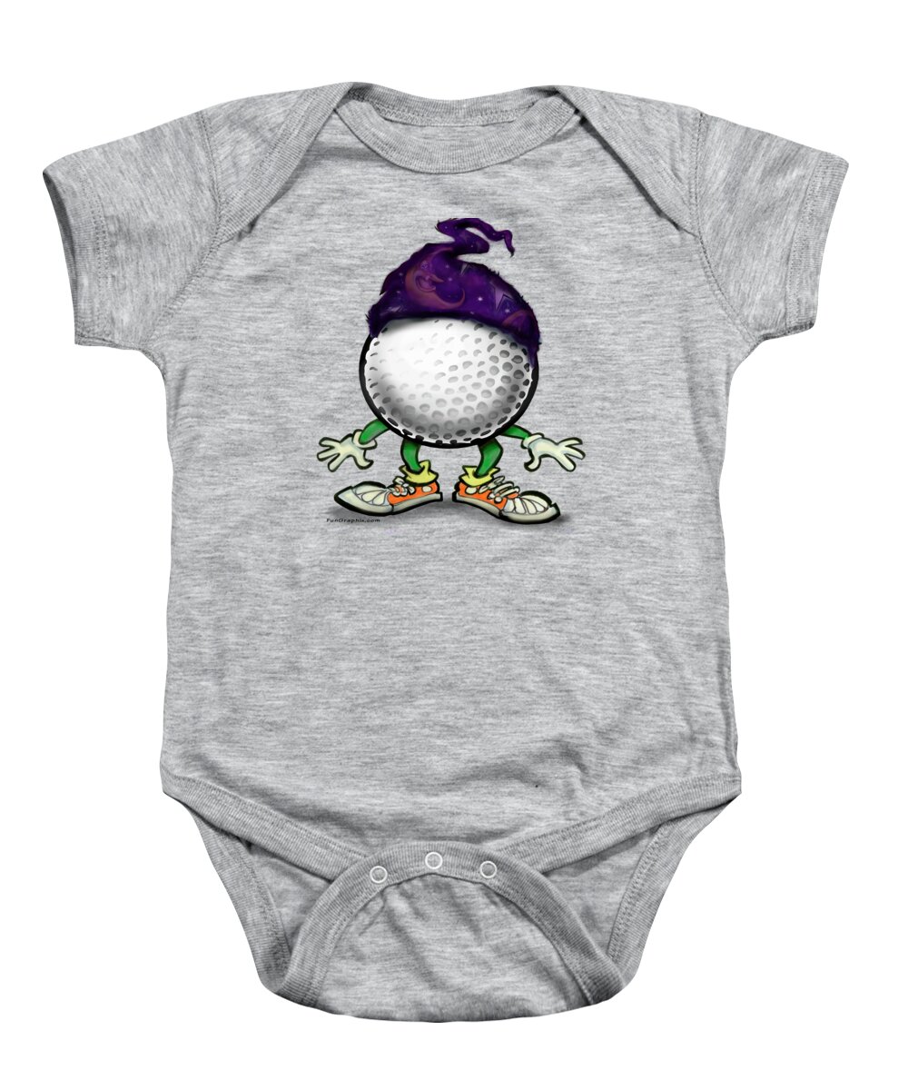 Golf Baby Onesie featuring the digital art Golf Wizard by Kevin Middleton