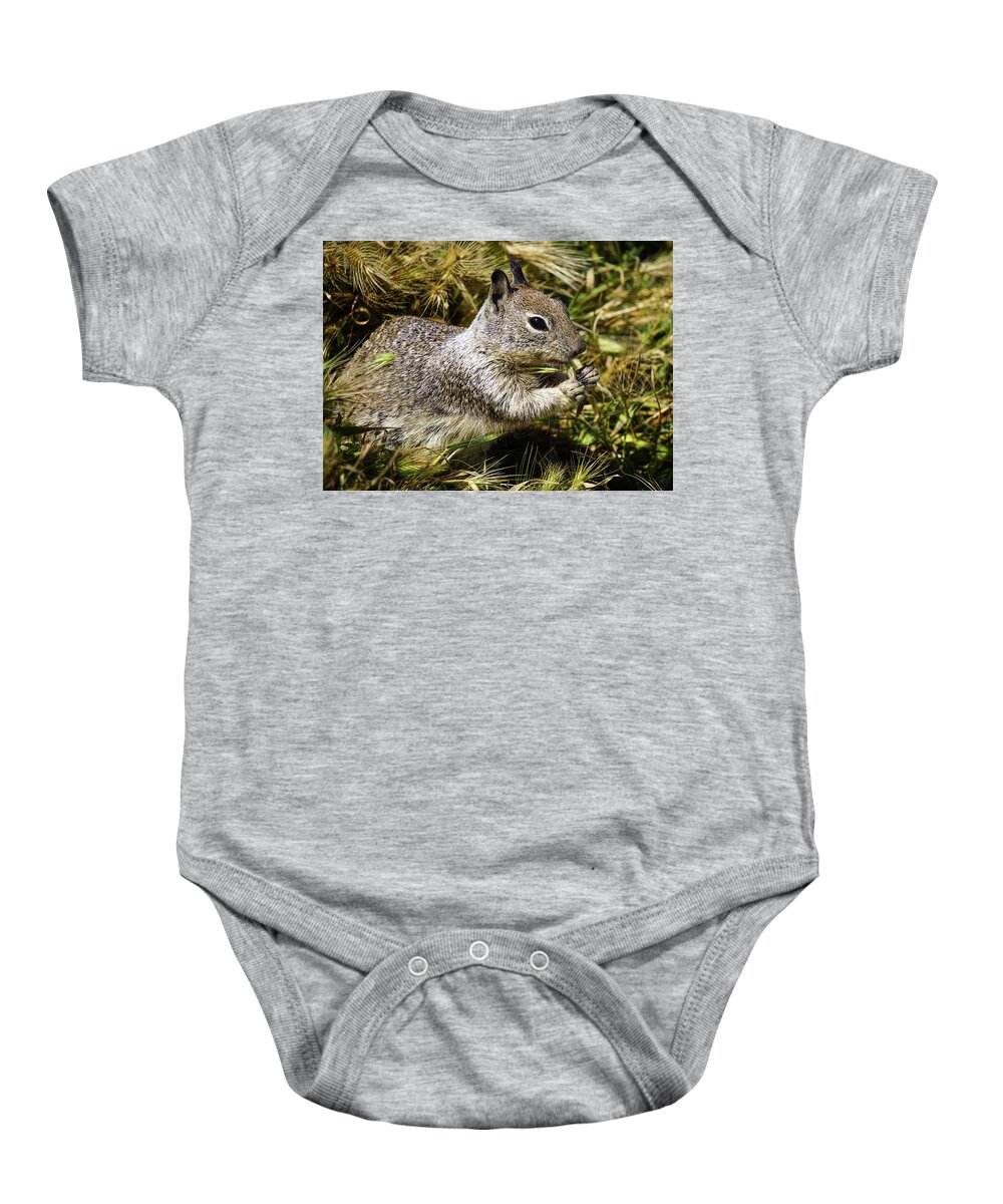 Ground Squirrel Baby Onesie featuring the photograph Coastal Critter by Brett Harvey