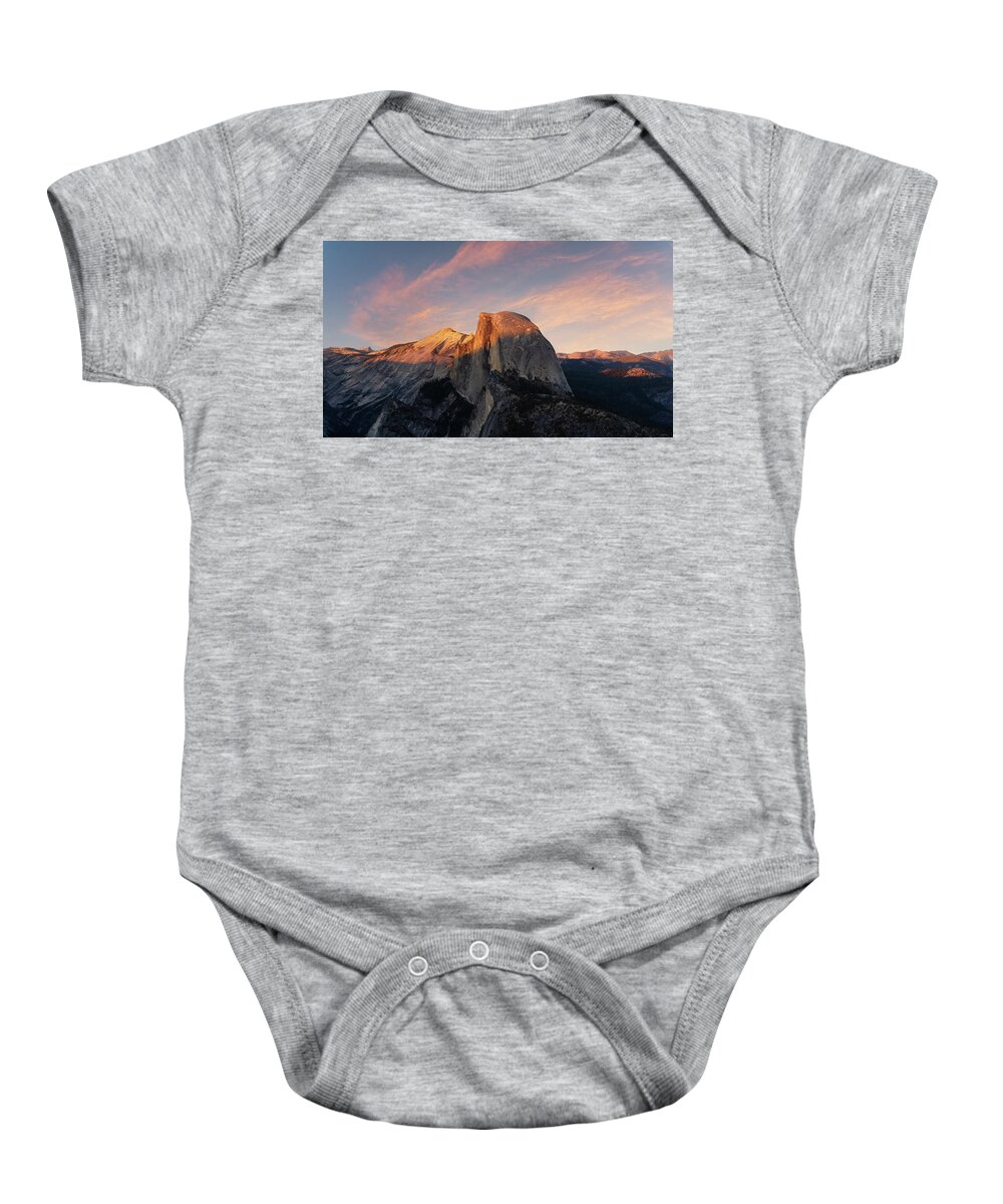 Half Dome Baby Onesie featuring the photograph Half Dome by Francesco Riccardo Iacomino