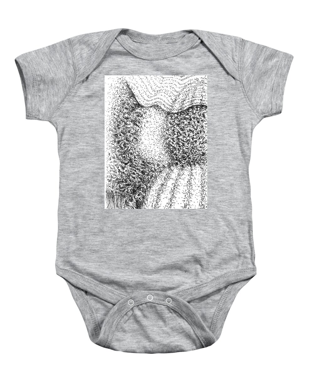 Points Baby Onesie featuring the drawing Harvest by Franci Hepburn