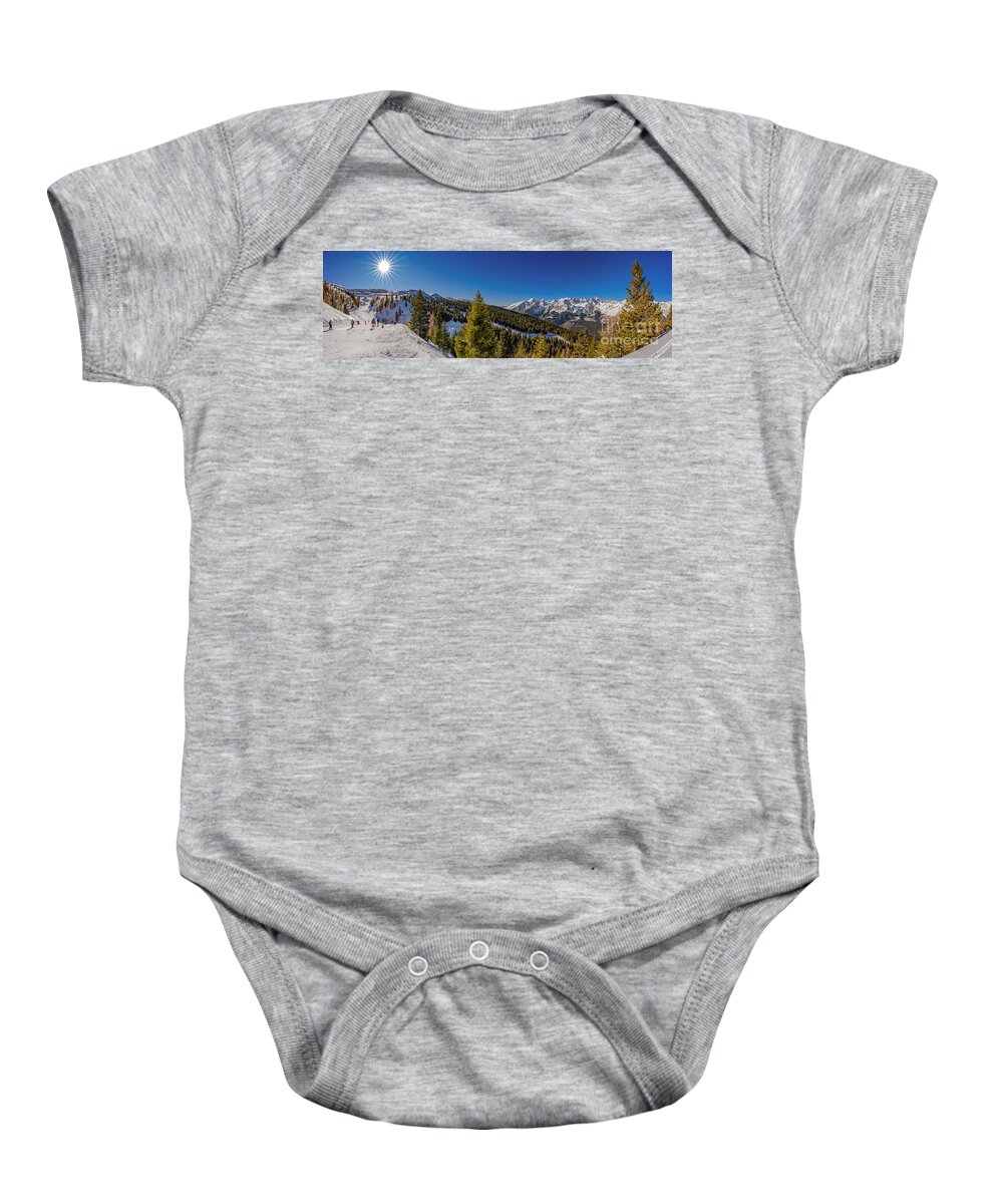 Mountain Baby Onesie featuring the photograph Let the sun kisses you by The P