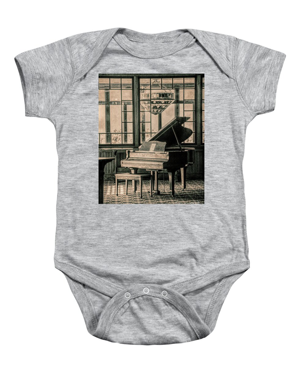 Piano Baby Onesie featuring the photograph Hear the Music by Randy J Heath
