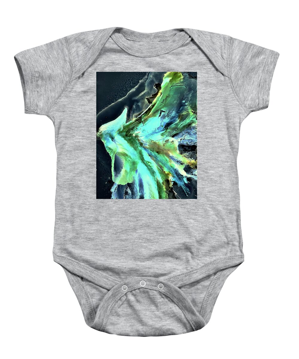  Baby Onesie featuring the painting Hearing You by Tommy McDonell