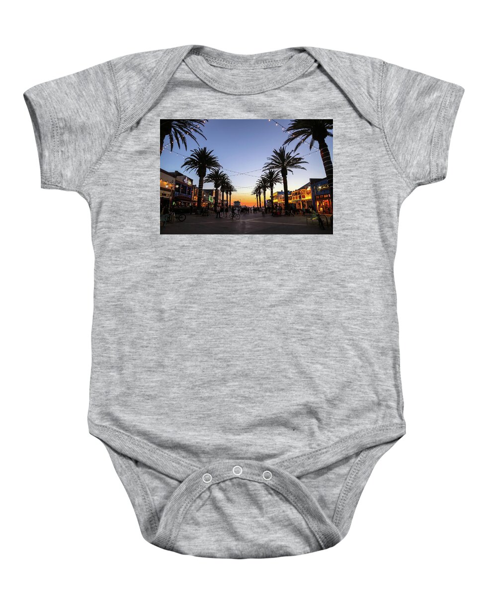 California Baby Onesie featuring the photograph Hermosa Beach by Alberto Zanoni