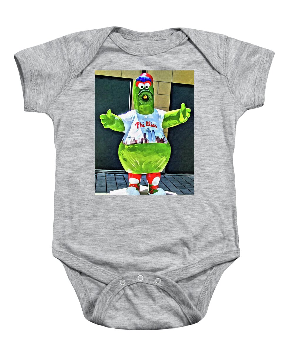 Alicegipsonphotographs Baby Onesie featuring the photograph He's Phanatic by Alice Gipson