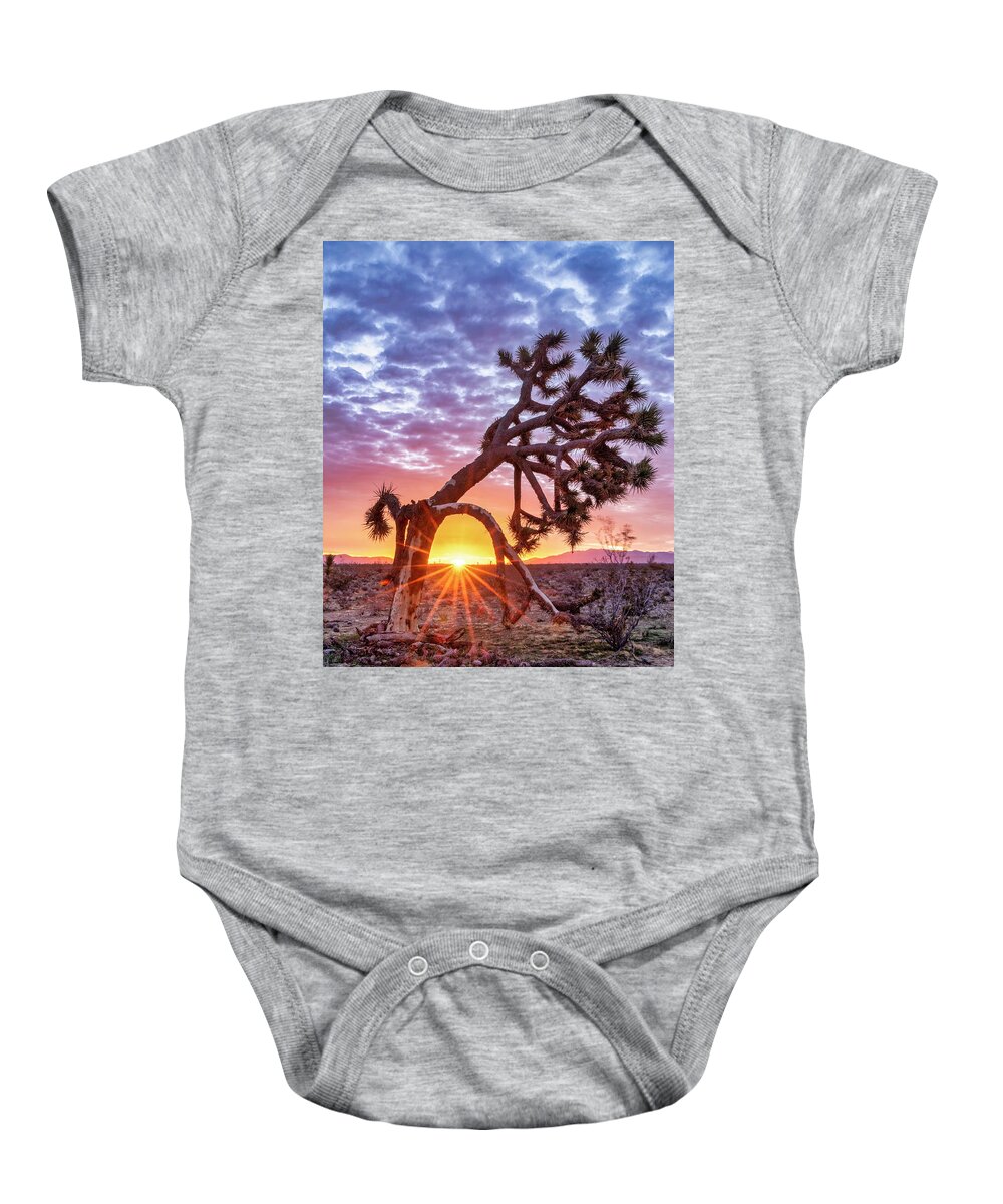 Sunrise Baby Onesie featuring the photograph High Desert Charm by Daniel Hayes