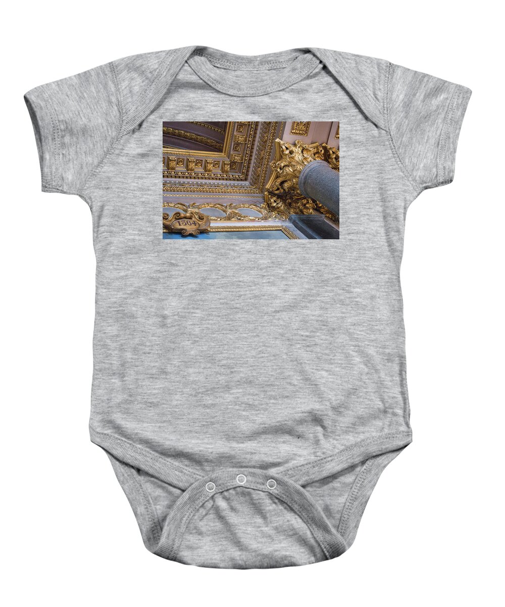 Gold Baby Onesie featuring the photograph History's Corner - Battles Gallery by Portia Olaughlin