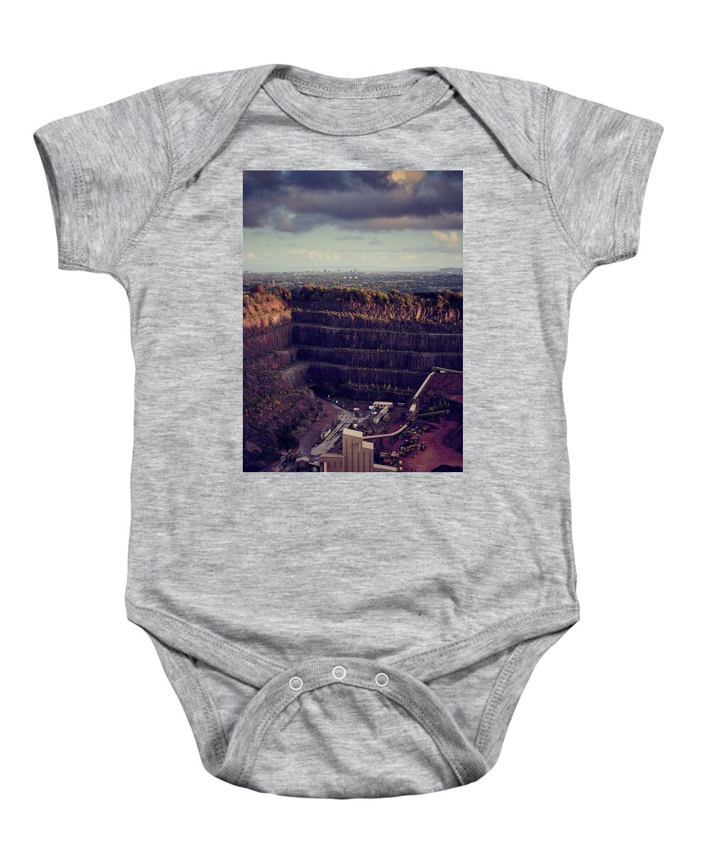 Cardiff Baby Onesie featuring the photograph Hollow Mountain by Gavin Lewis