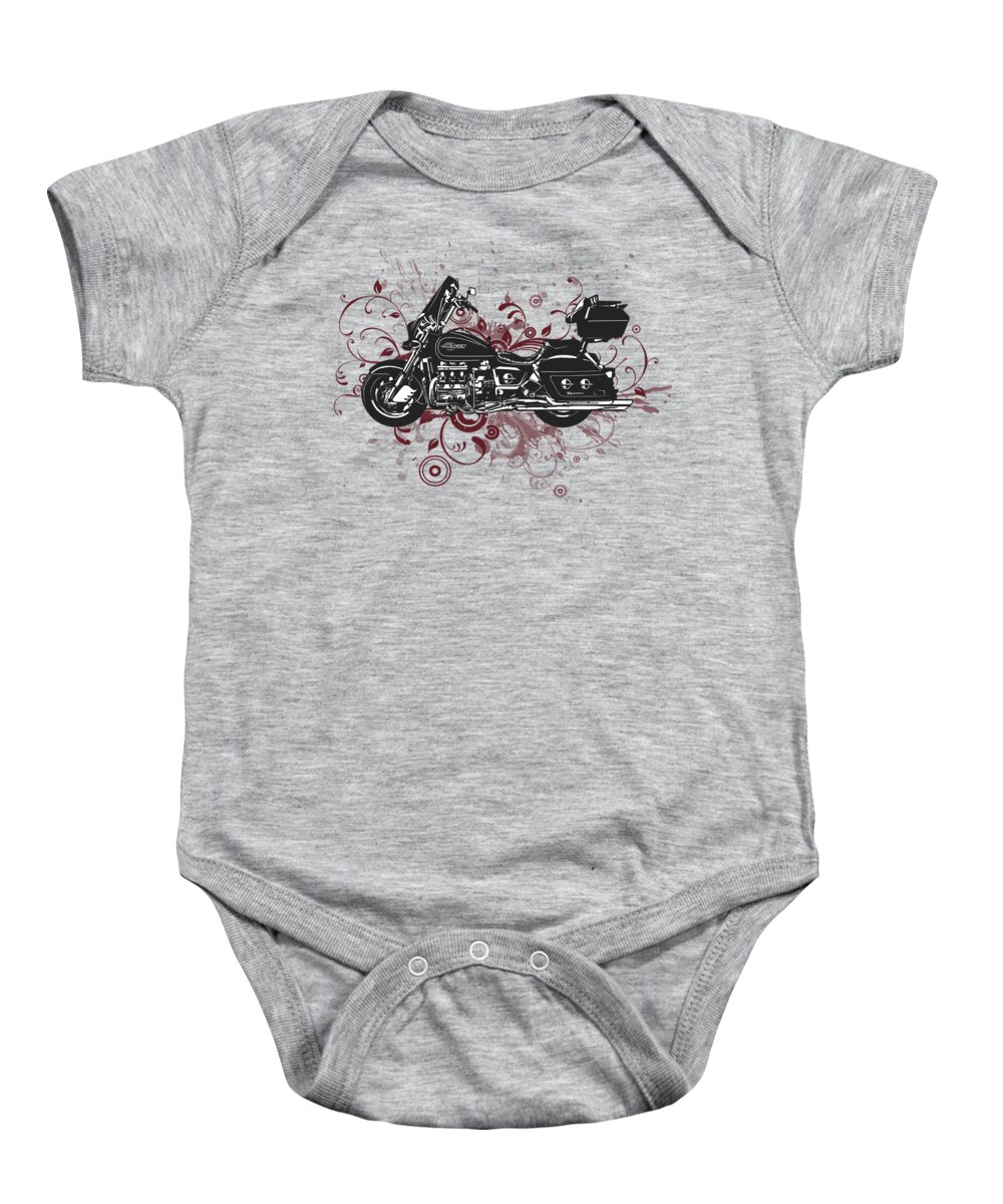 Motorcycle Baby Onesie featuring the digital art Honda Valkyrie Motorcycle by Leah McDaniel