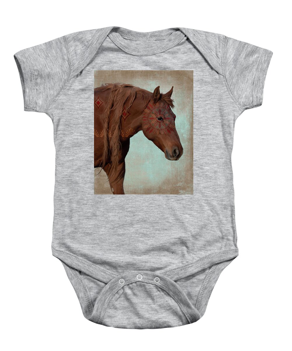 Horse Baby Onesie featuring the photograph Horse Medicine by Mary Hone