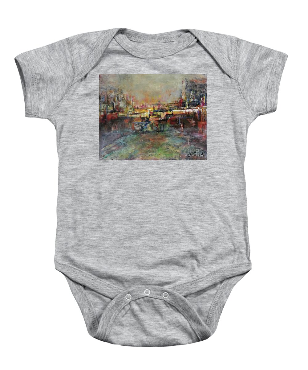 Painting Baby Onesie featuring the painting Hot Summer by Maria Karlosak