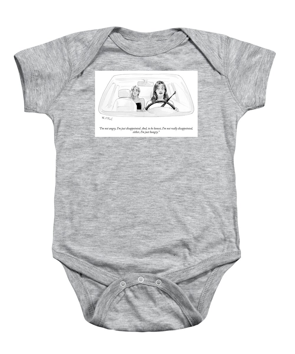 A27513 Baby Onesie featuring the drawing I'm Just Hungry by Will McPhail