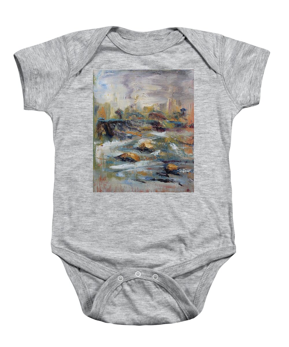 Dreamlike Landscape Baby Onesie featuring the painting Impressions by Vera Smith
