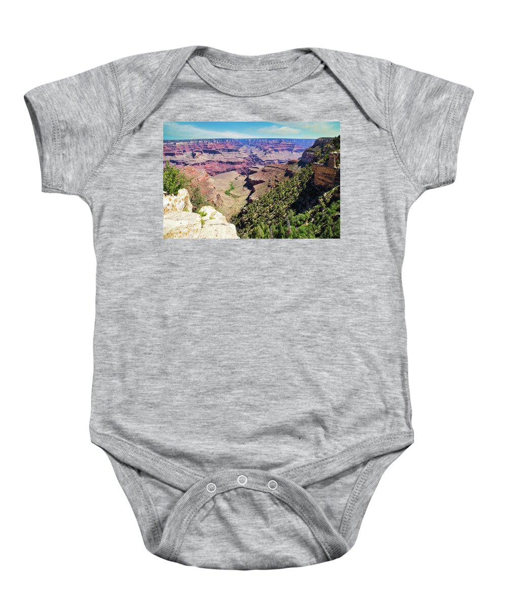 Grand Canyon Baby Onesie featuring the photograph Indian Gardens by Segura Shaw Photography