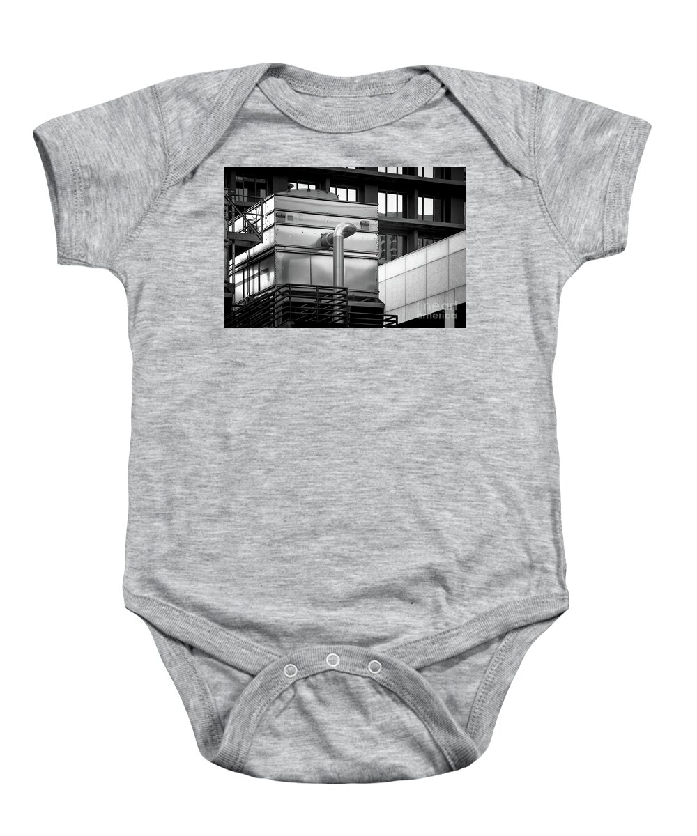 Industrial Heating Unit Baby Onesie featuring the photograph Industrial Heating Unit by Imagery by Charly