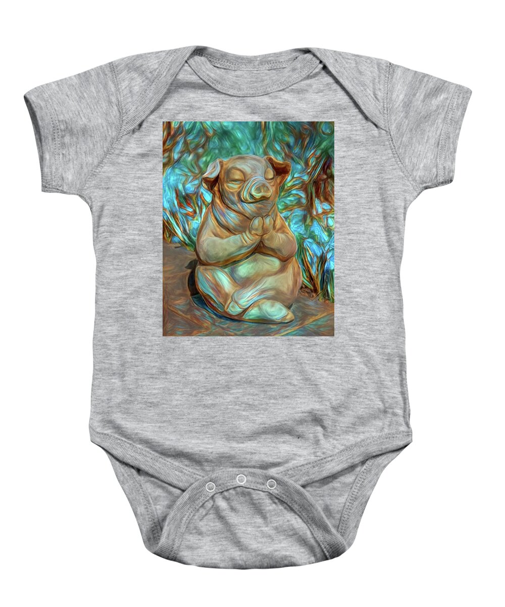 Meditating Baby Onesie featuring the digital art Infinite Potential by Artistic Mystic