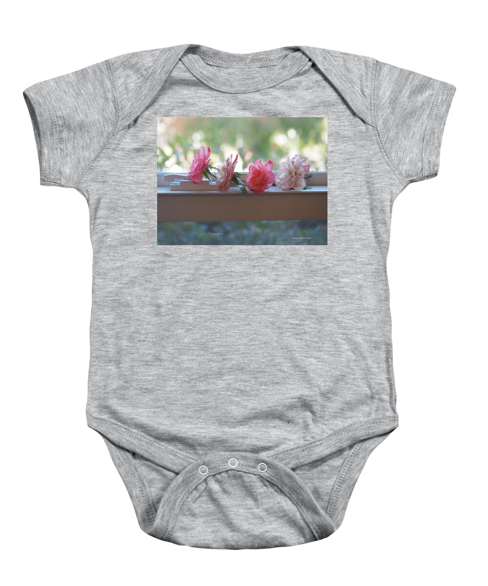 Still Life Baby Onesie featuring the photograph Inside Out Roses by Richard Thomas