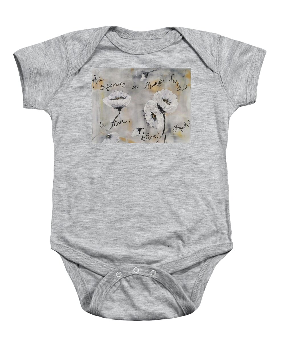Flowers Baby Onesie featuring the painting Inspirational Flowers by Lynne McQueen