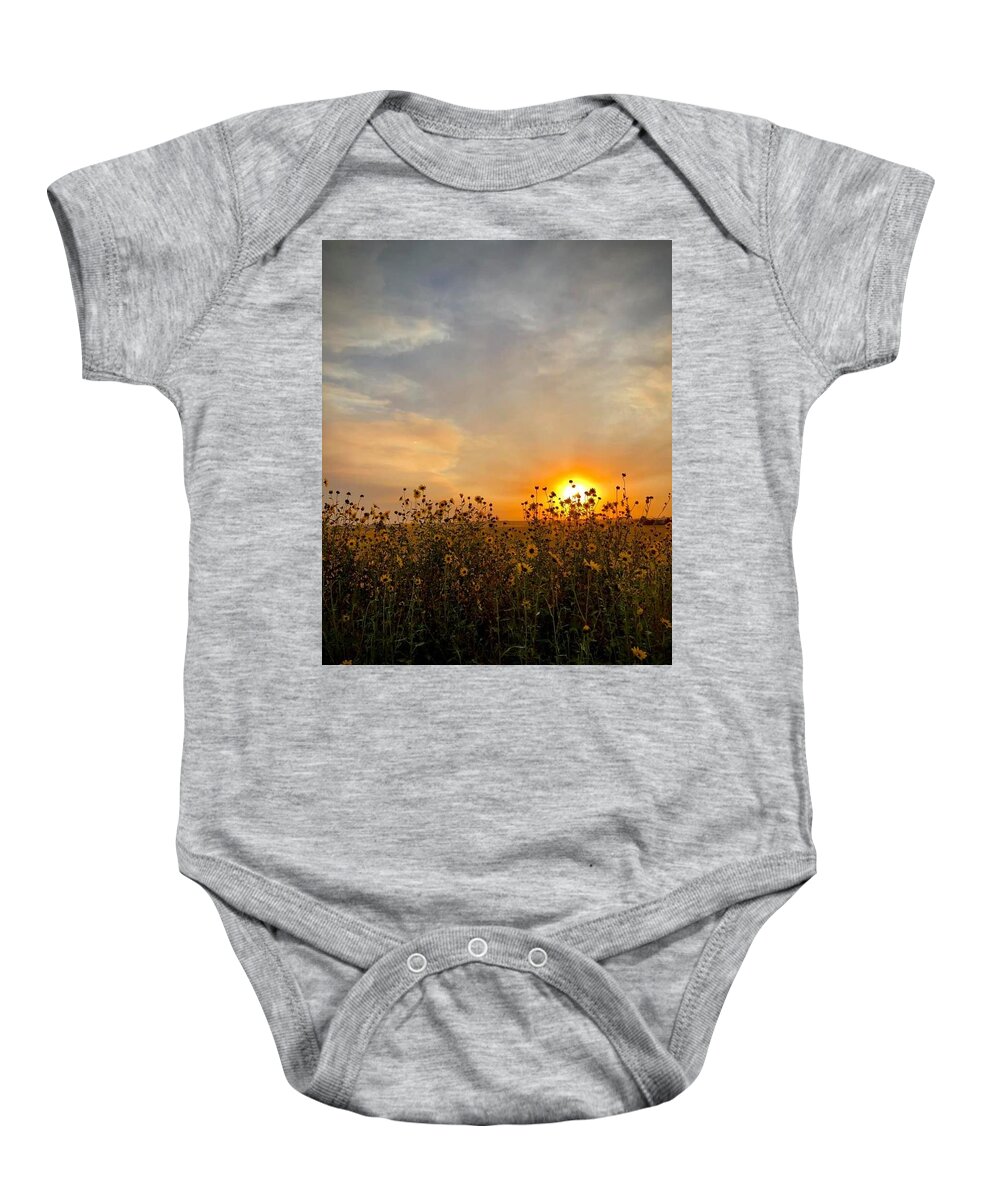 Iphonography Baby Onesie featuring the photograph iPhonography Sunset 3 by Julie Powell