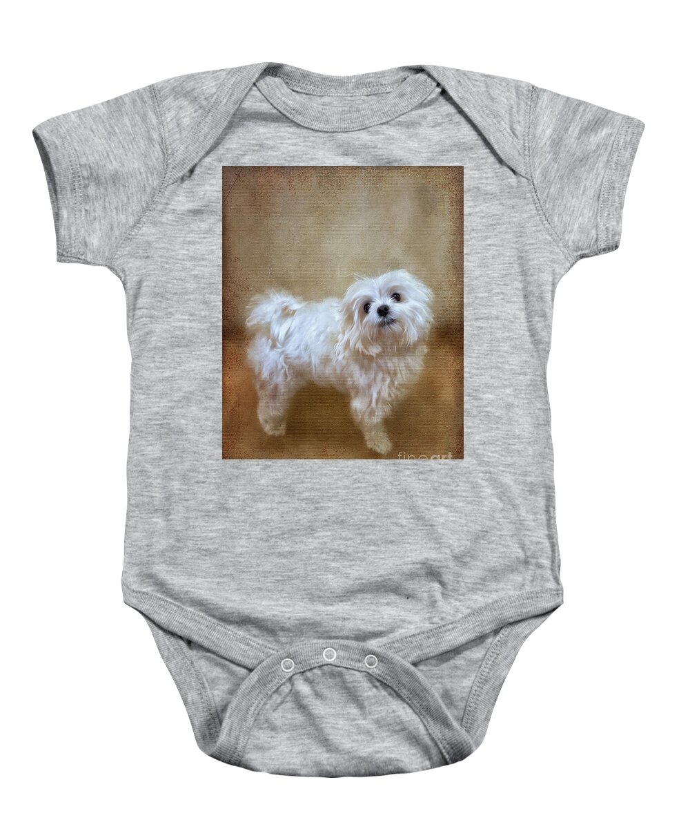 Pet Baby Onesie featuring the digital art Is It Cuddle Time Yet by Lois Bryan