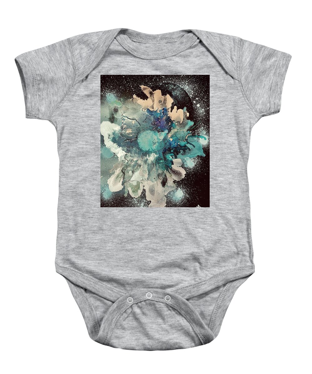  Baby Onesie featuring the painting Janet's Ride by Tommy McDonell