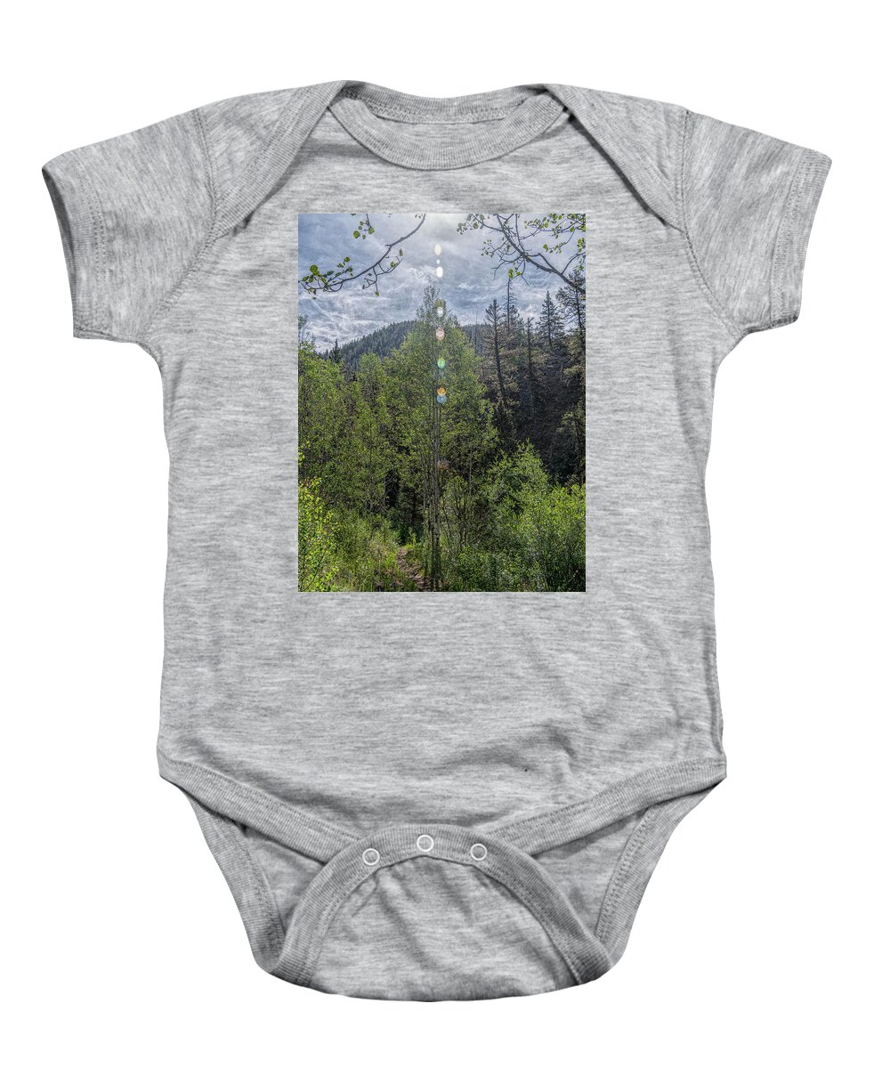 Carson National Forest Baby Onesie featuring the photograph Jewels From the Sun by Debra Martz